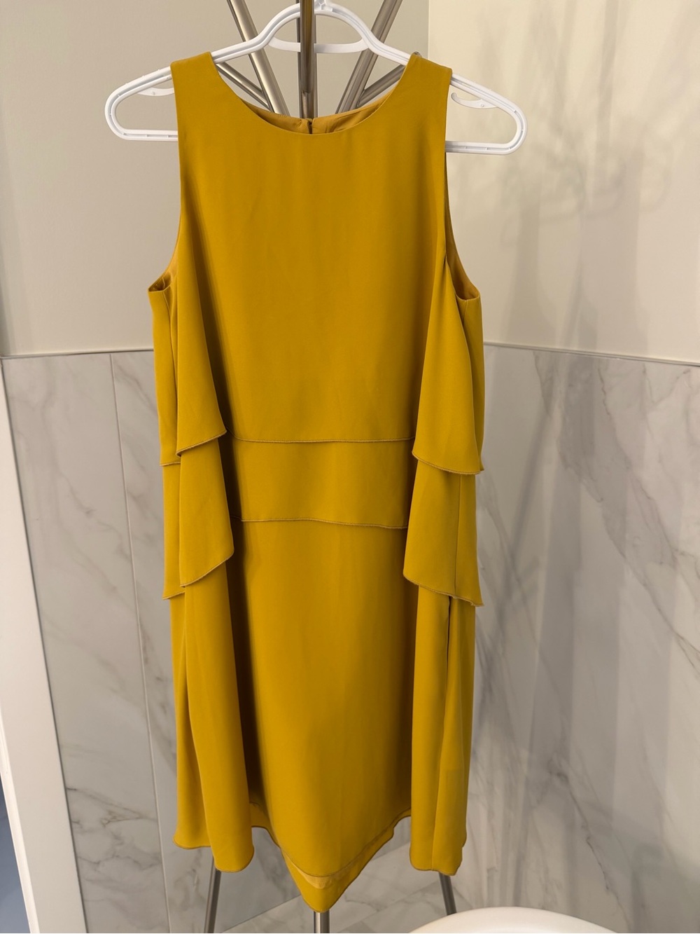 Banana Republic yellow Tiered Sleeveless Mini Dress